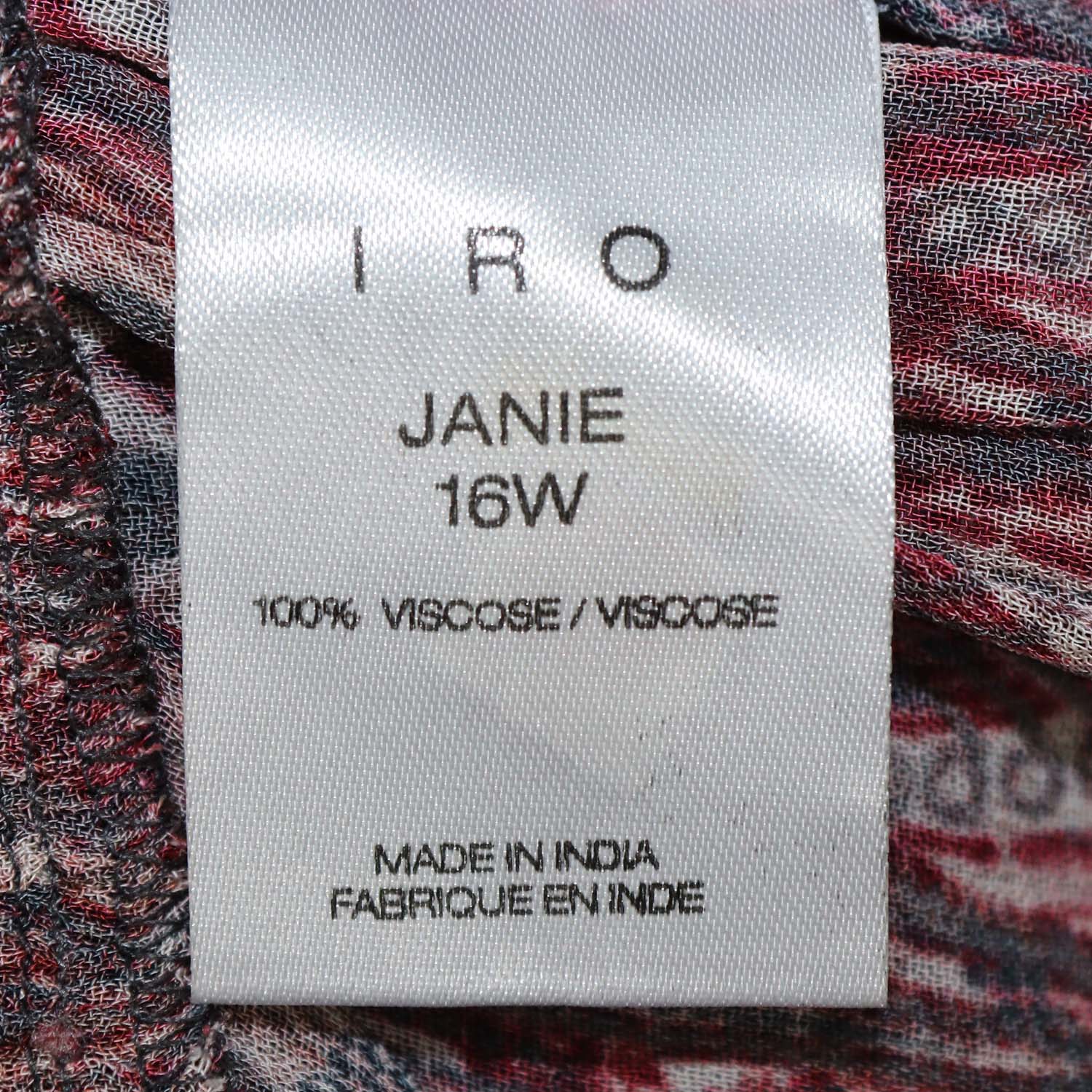 Iro Multicolor Viscose Printed Janie Long Sleeve Tops