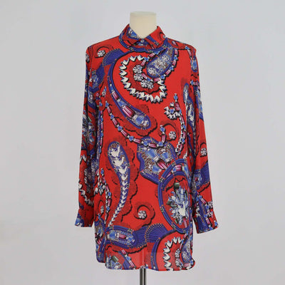 Mary Katrantzou Multicolor Silk Printed Long Sleeve Shirt