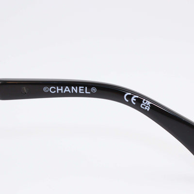 Chanel Black Gradient Oval Sunglasses