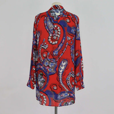 Mary Katrantzou Multicolor Silk Printed Long Sleeve Shirt