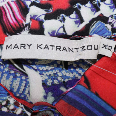 Mary Katrantzou Multicolor Silk Printed Long Sleeve Shirt