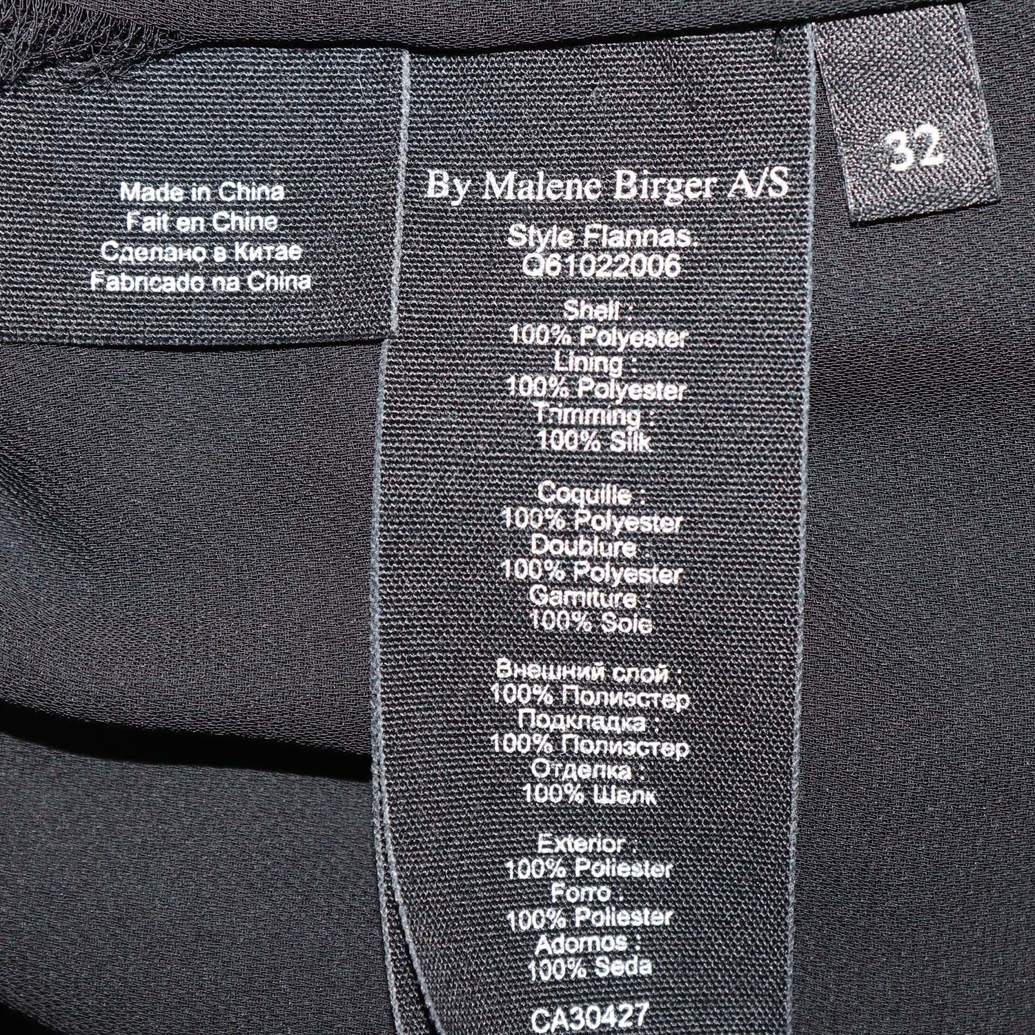 By Malene Birger Black Silk Sleeveless Mini Dress