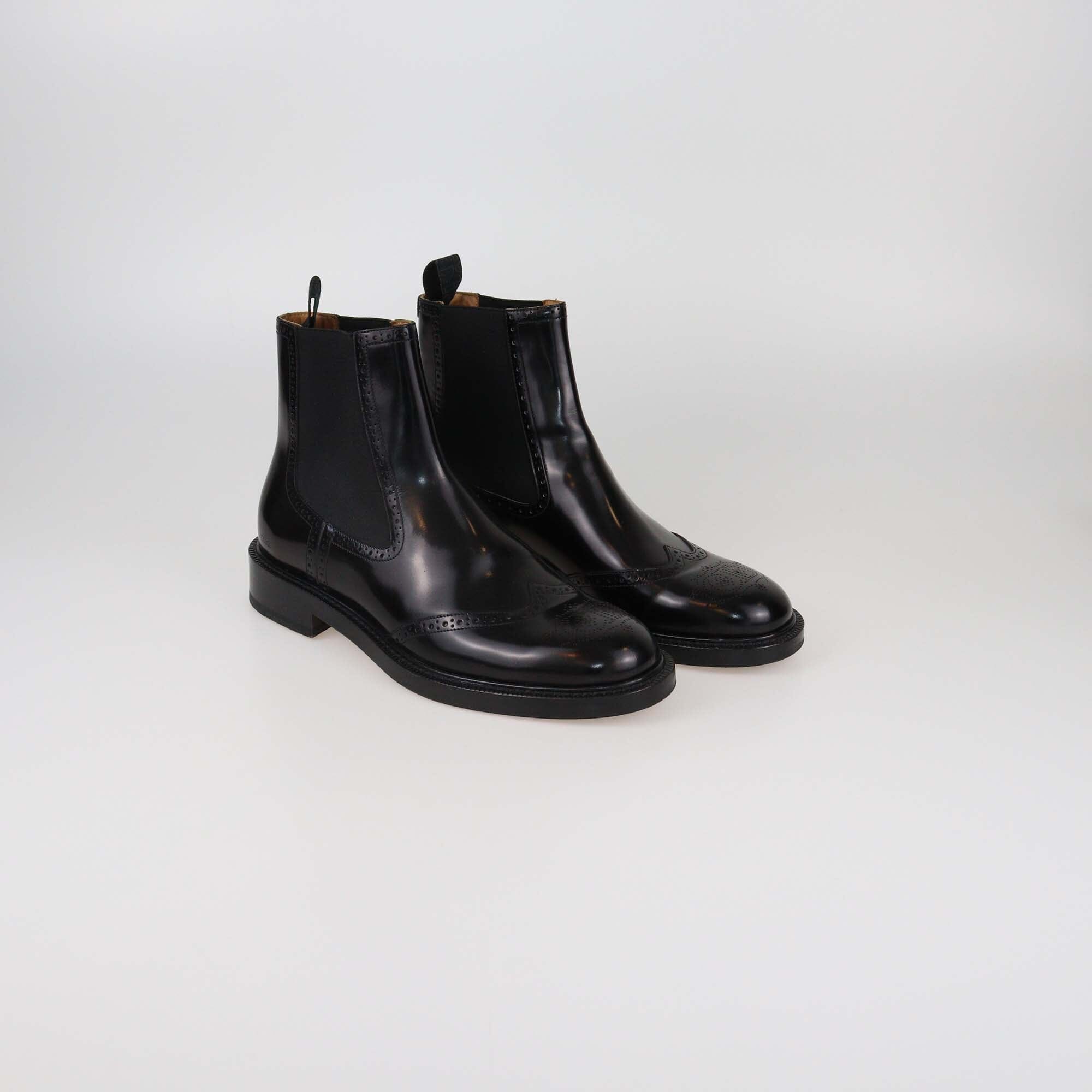 Christian Dior Black Brogues CD Ankle Boots Mens Christian Dior 