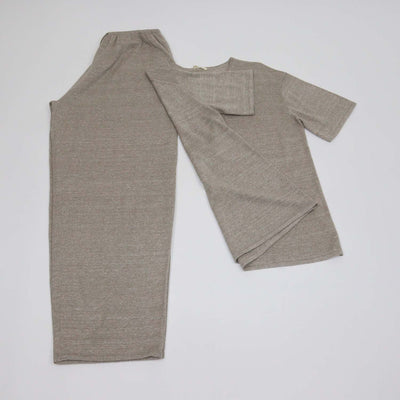 12 Storeez Beige Wool & Linen Blend Stratum Jumper and Pants Set