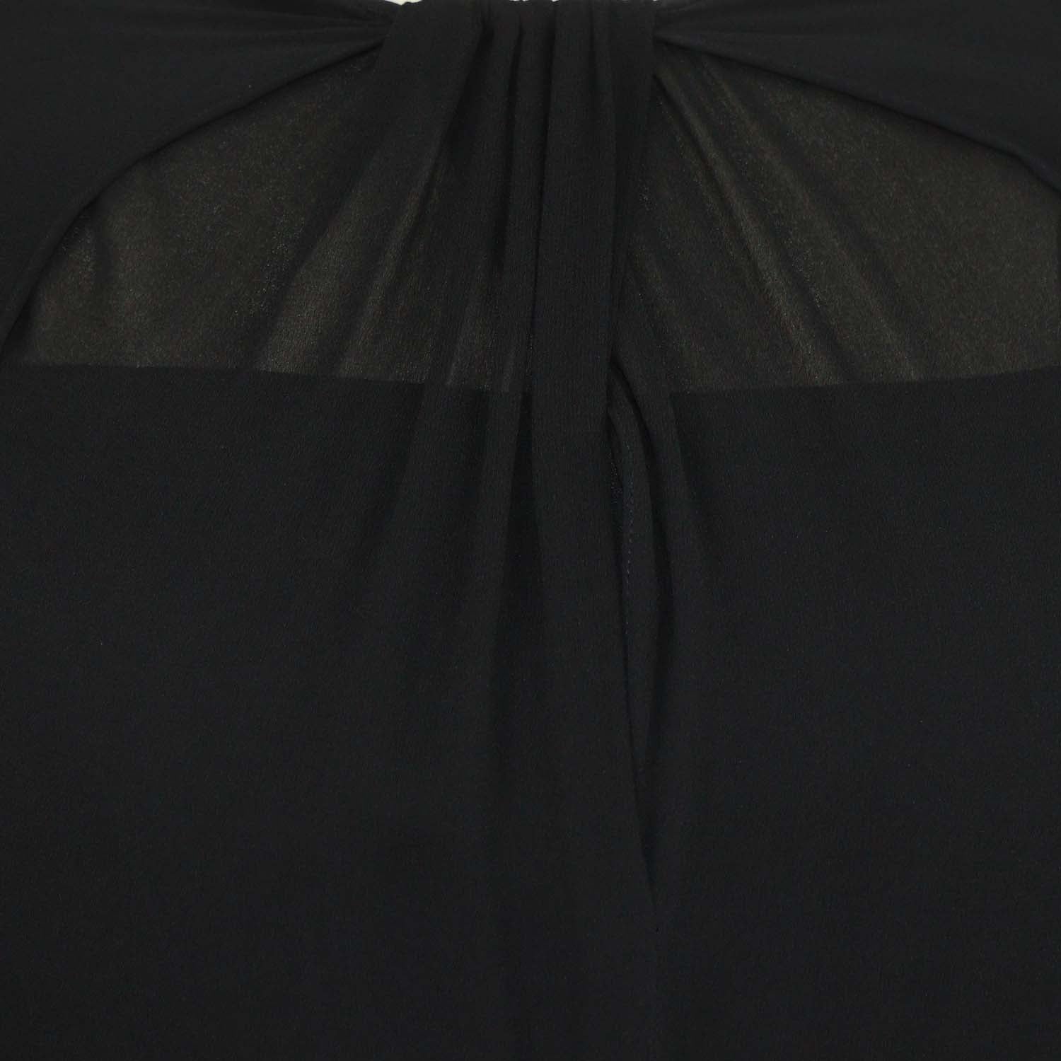 Prada Black Silk Long Sleeve Midi Dress