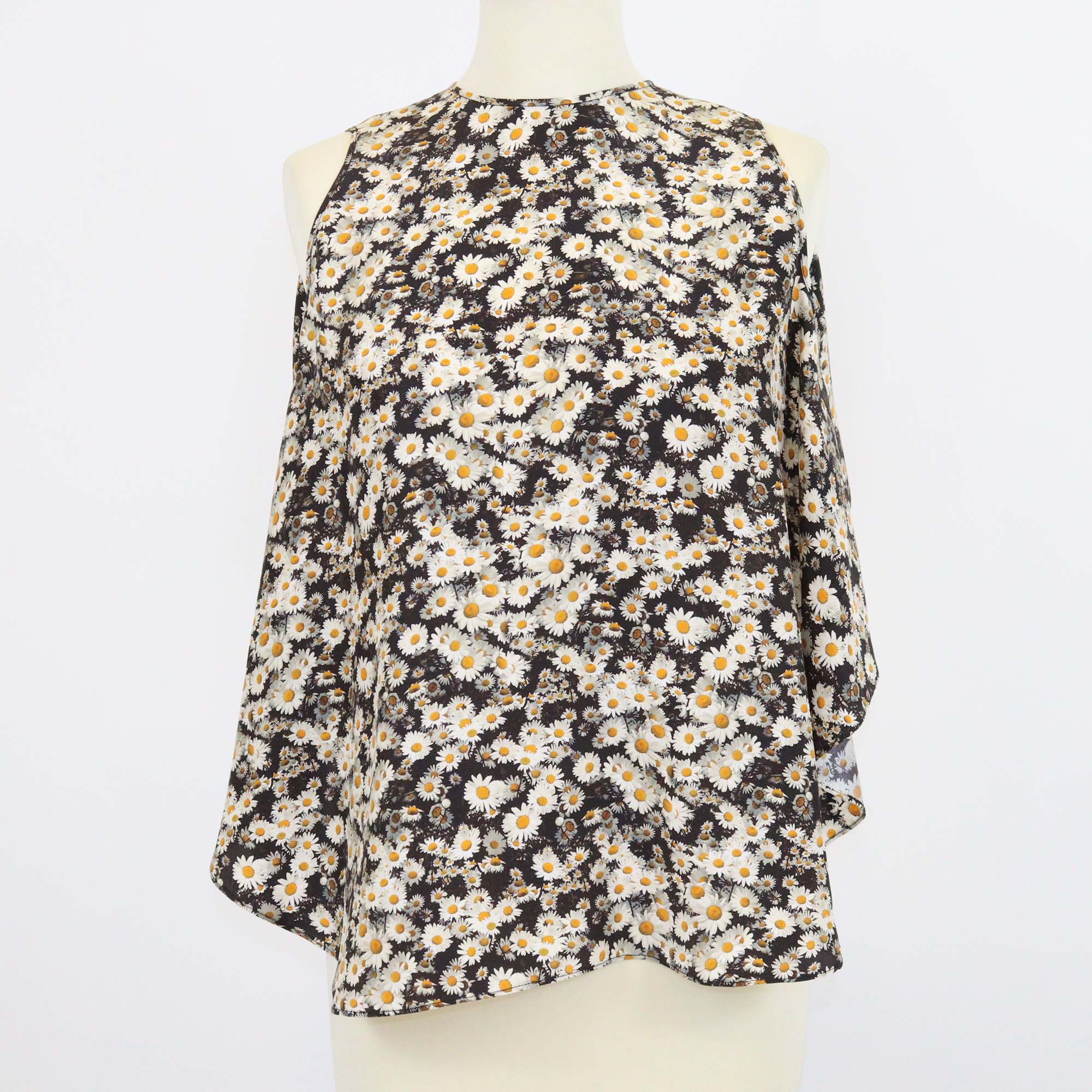Stella McCartney Black Silk Floral Sleeveless Top