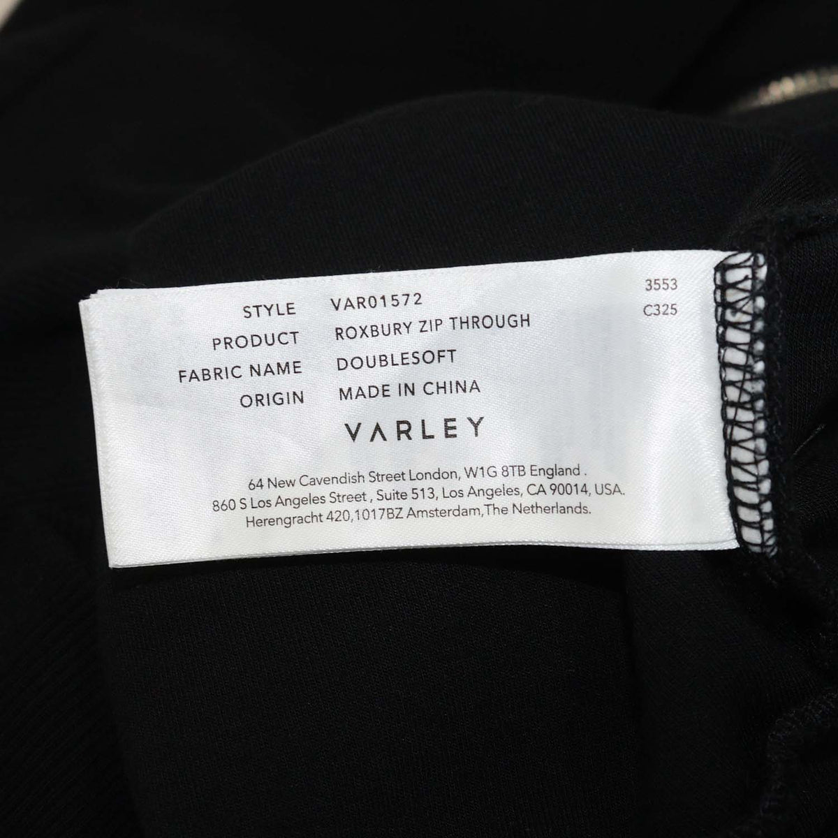 Varley Black Blend Viscose Roxbury Satin Trimmed Stretch Jacket & Pants