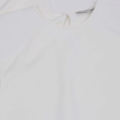 Tibi White Blend Polyester Padded Shoulder Sleeveless Shirt & Jogger Pants Set