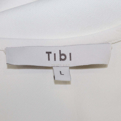 Tibi White Blend Polyester Padded Shoulder Sleeveless Shirt & Jogger Pants Set