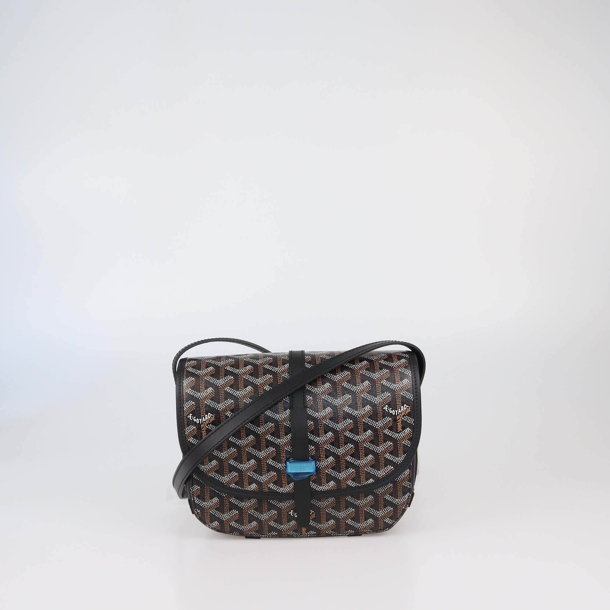 Goyard Black Goyardine Coated Canvas Belvedere PM Bag