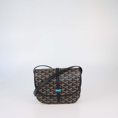 Goyard Black Goyardine Coated Canvas Belvedere PM Bag