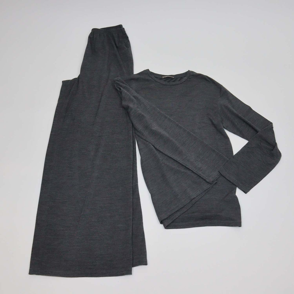 12 Storeez Charcoal Grey Wool Blend Long Sleeve Top and Trouser Set