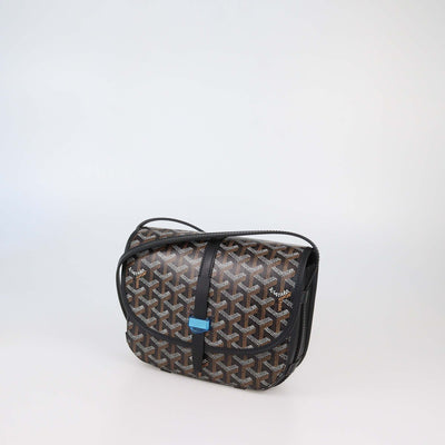 Goyard Black Goyardine Coated Canvas Belvedere PM Bag