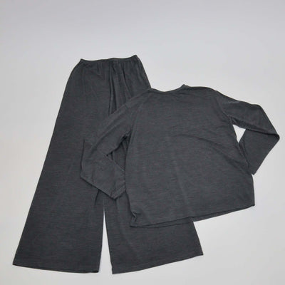 12 Storeez Charcoal Grey Wool Blend Long Sleeve Top and Trouser Set