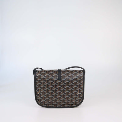 Goyard Black Goyardine Coated Canvas Belvedere PM Bag