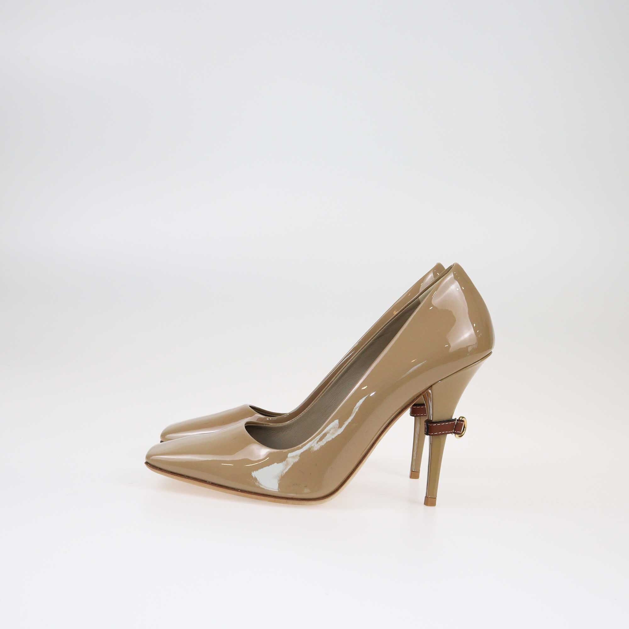 Burberry Beige Square Toe Pumps Shoes Burberry 