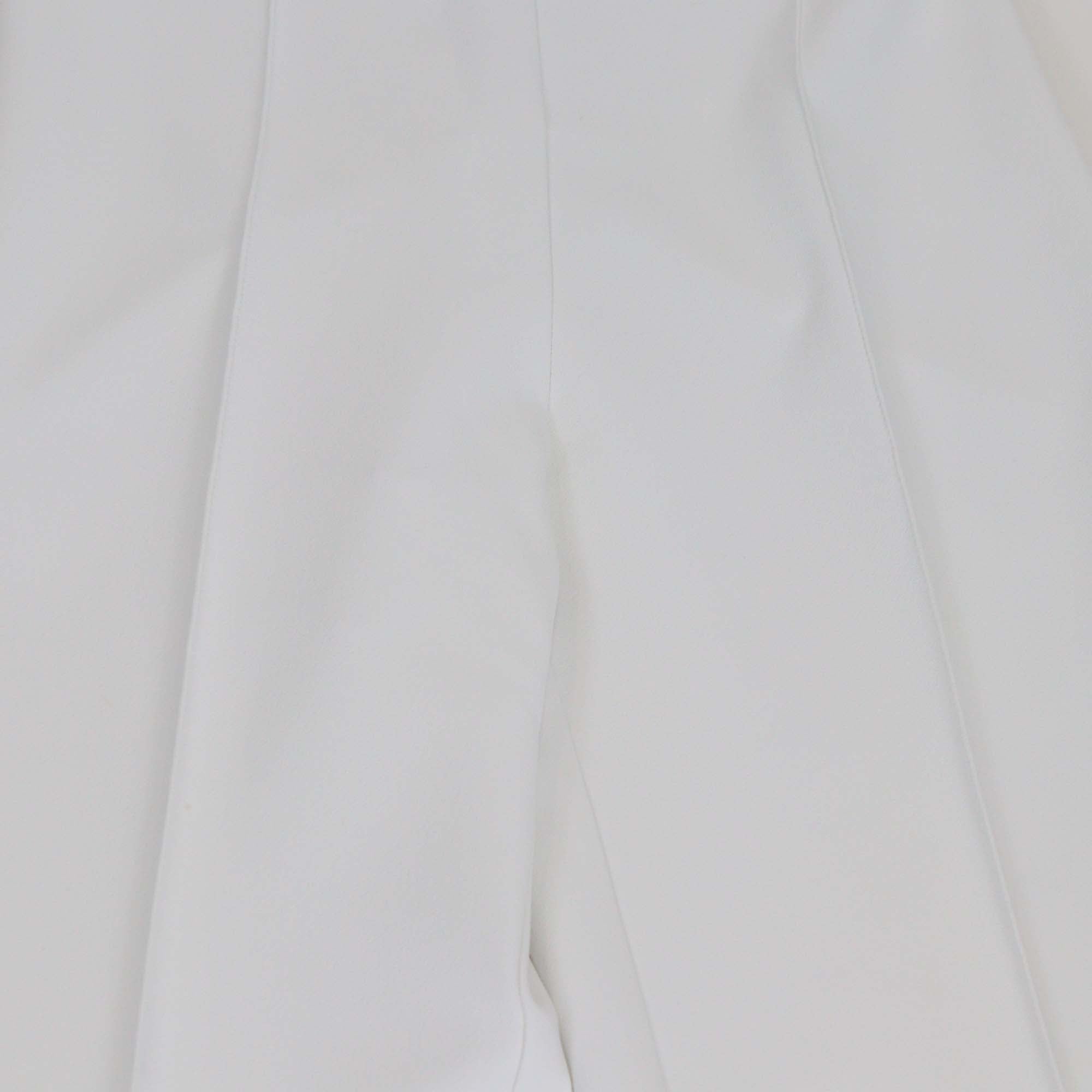 Elisabetta Franchi White Polyester Wide Leg Pants