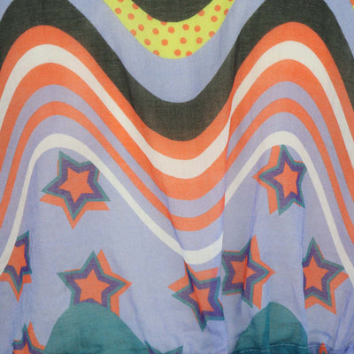 M Missoni Multicolor Cotton Wavy Drawstring Cover Up Top