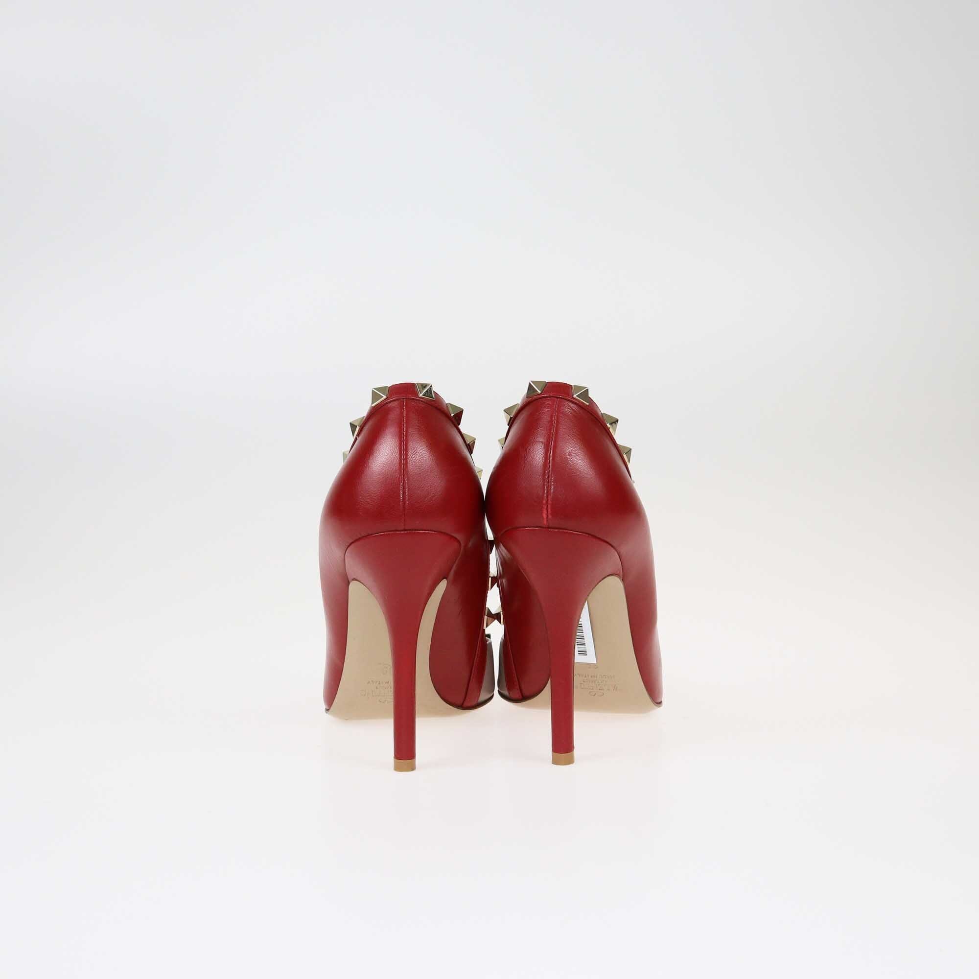 Valentino Red Rockstud D'Orsay Pumps Shoes Valentino 