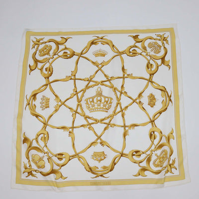 Hermes Multicolor Silk Couronnes Print Scarf 90