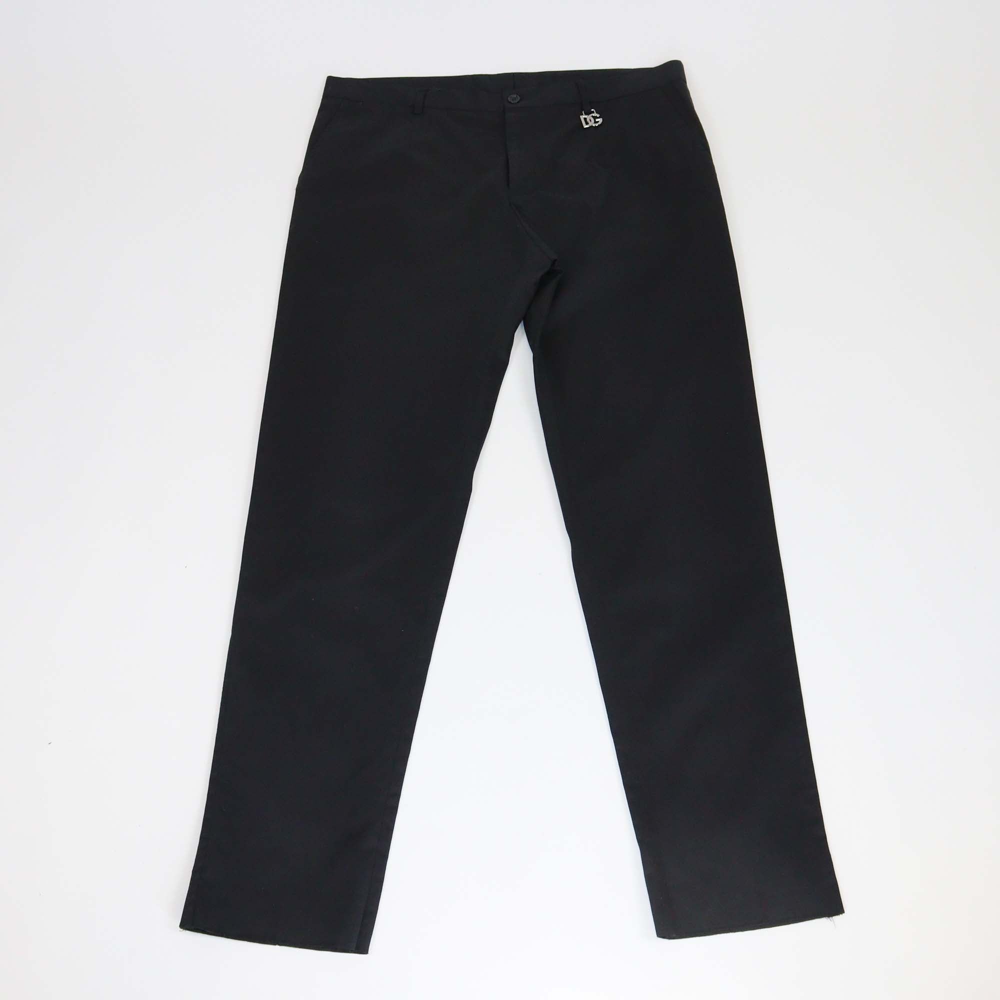 Dolce & Gabbana Black Cotton DG Charm Pants