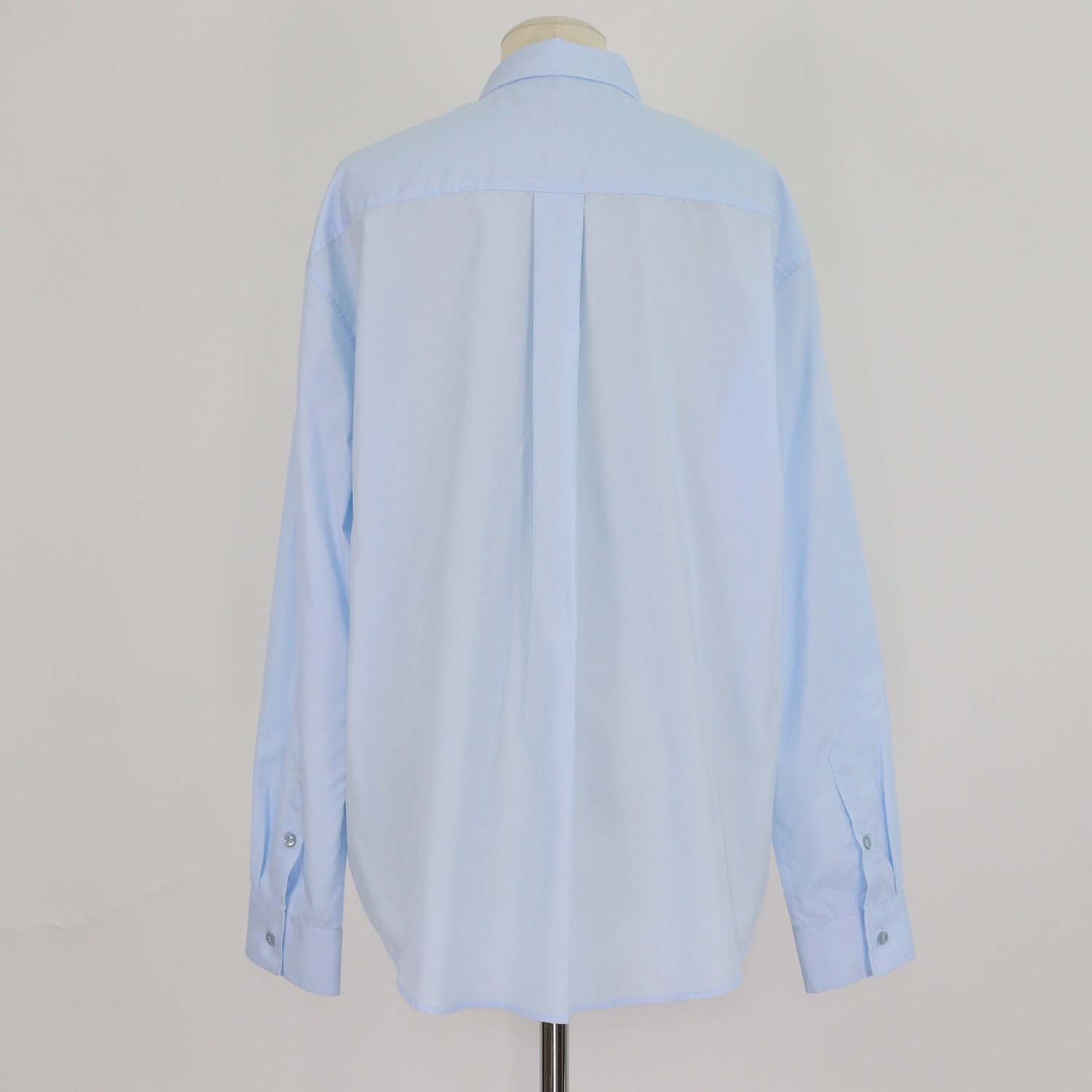 Simone Rocha Light Blue Cotton Breaded Embellished Classic Shirt