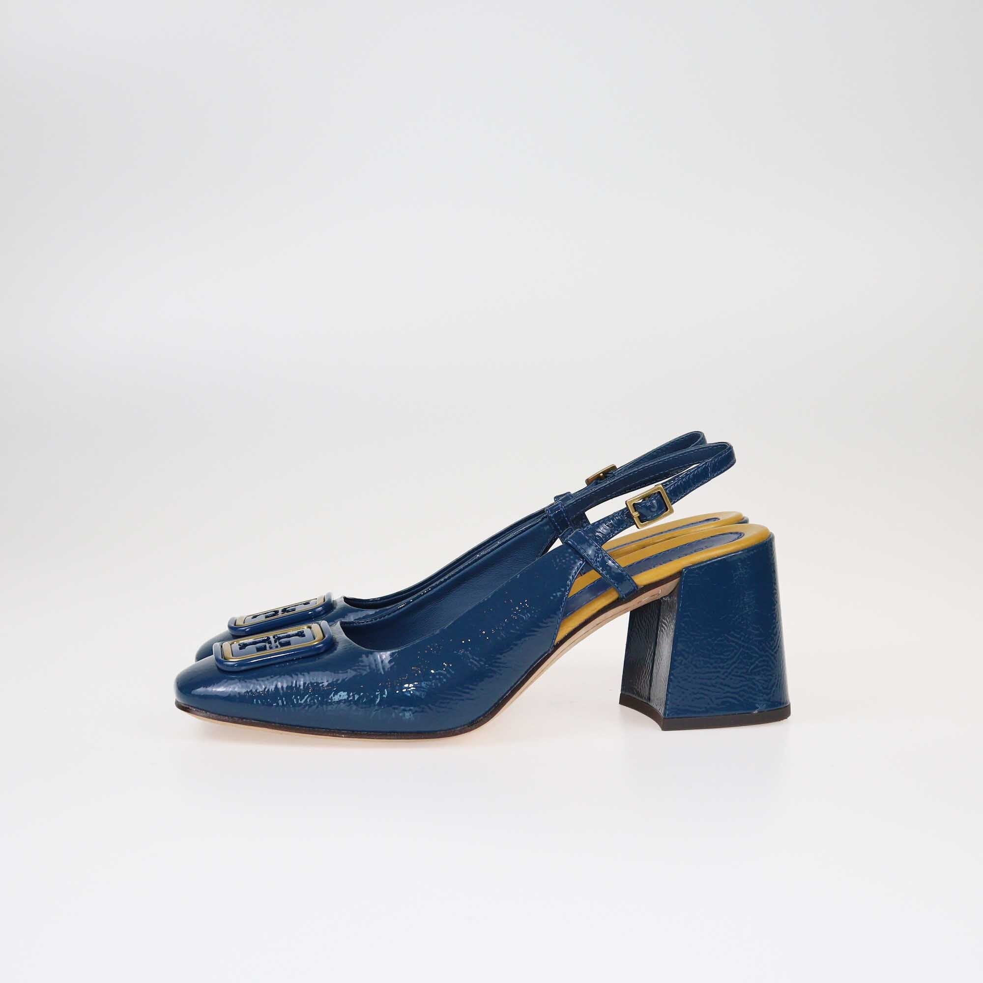 Tory Burch Blue Georgia Bombe Slingback Pumps Shoes Tory Burch 