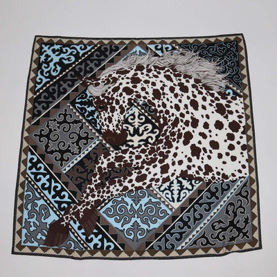 Hermes Multicolor Silk Appaloosa des Steppes Scarf 90