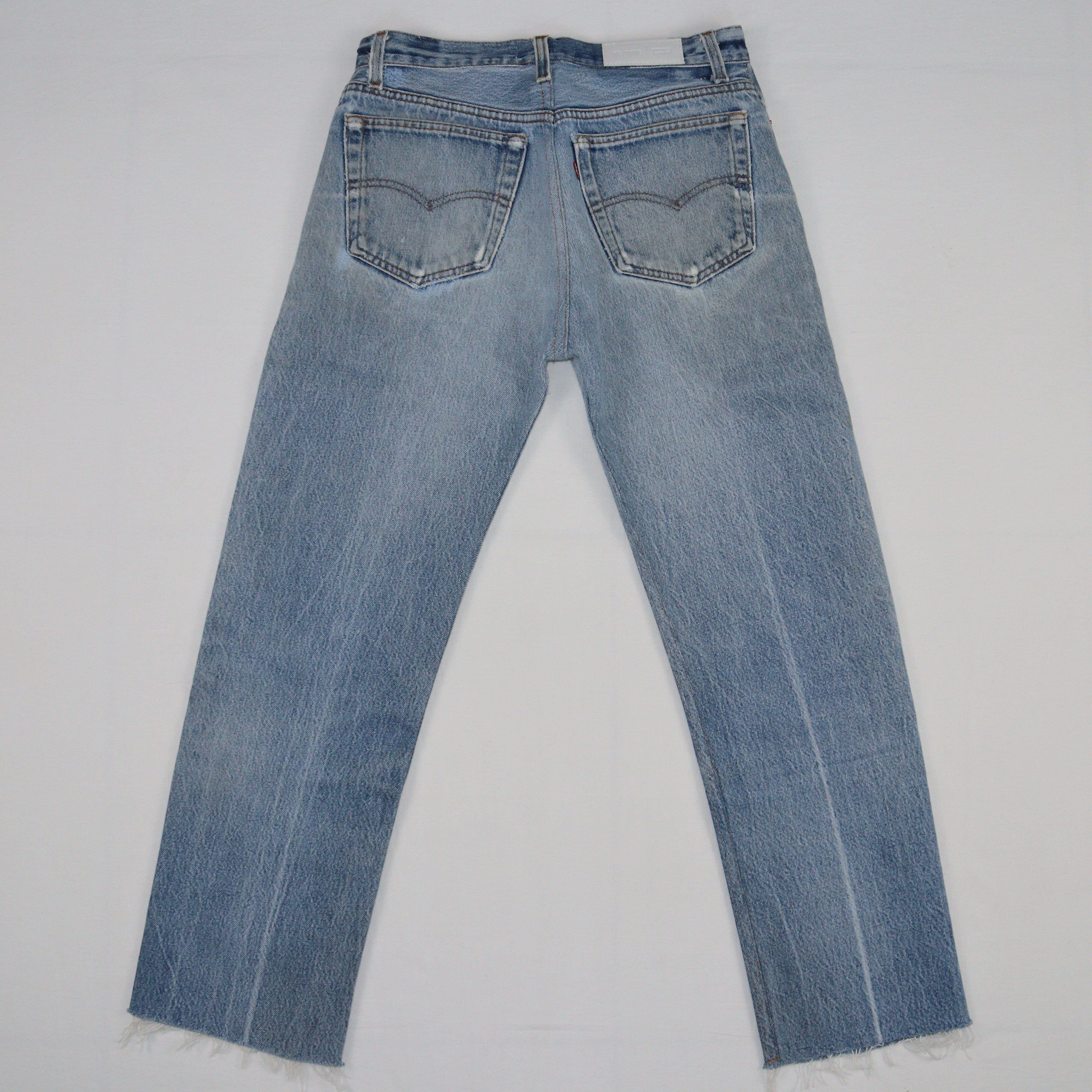 White/Blue Denim Straight Cut Pants Clothings RE/DONE Levis 