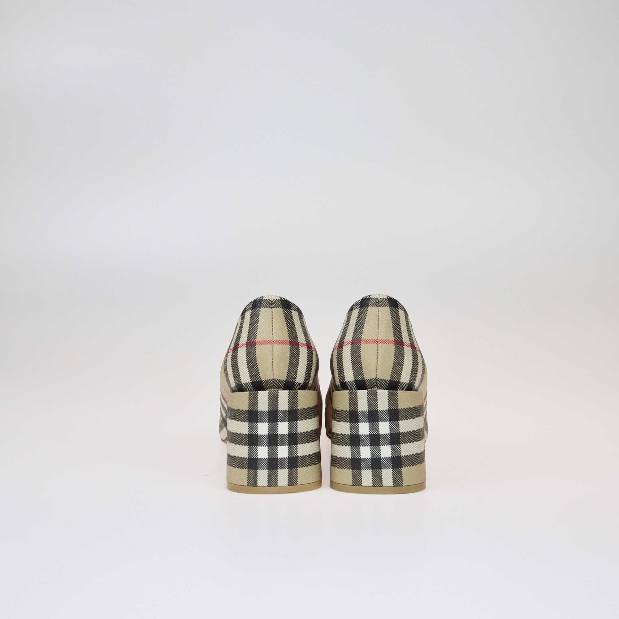 Burberry Beige House Check Pumps Shoes Burberry 