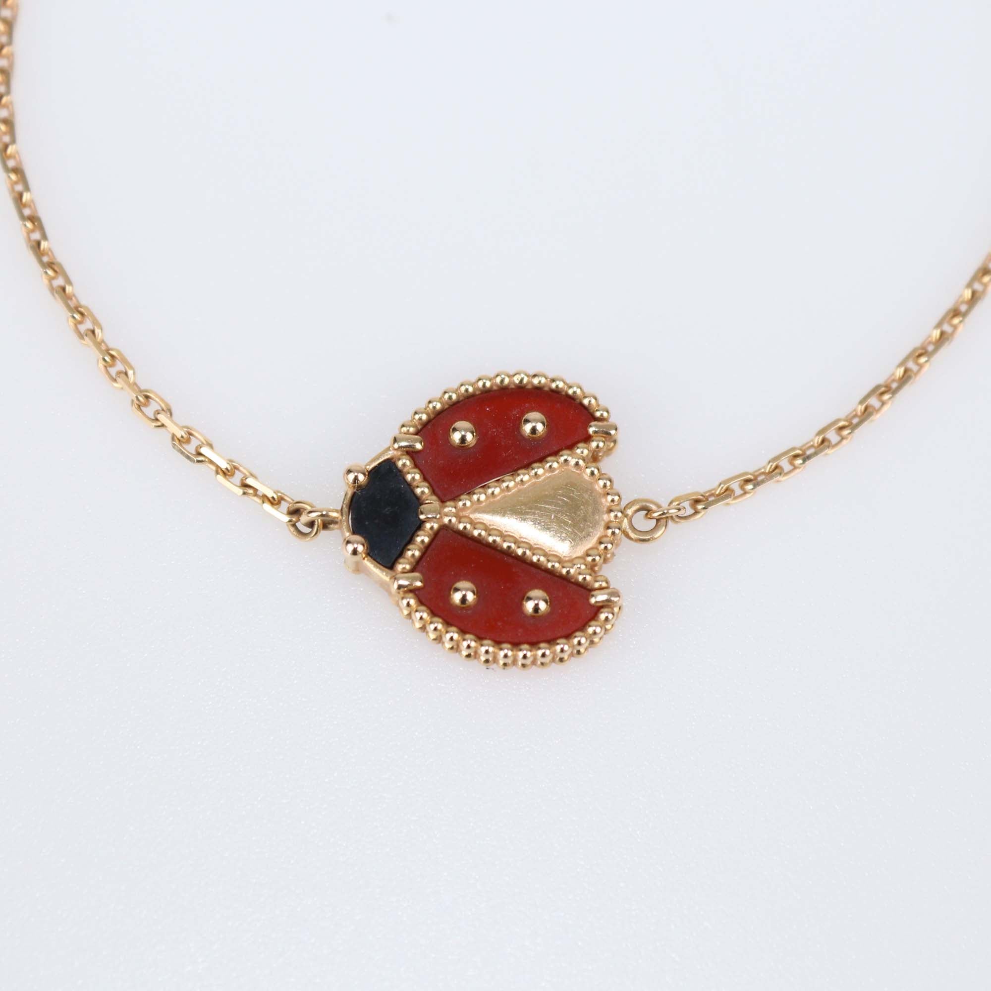 Van Cleef & Arpels Lucky Spring Gemstones 18k Rose Gold Bracelet