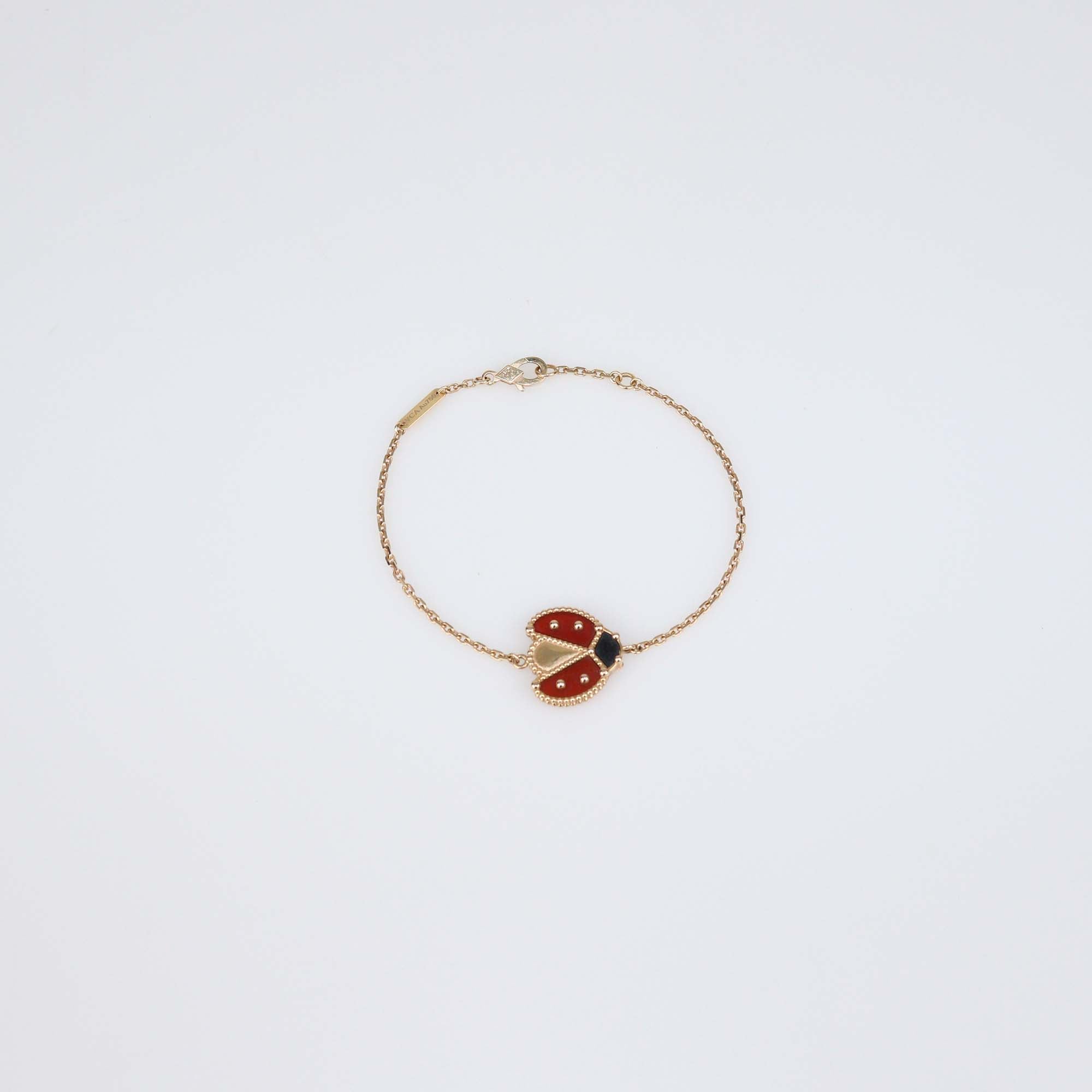 Van Cleef & Arpels Lucky Spring Gemstones 18k Rose Gold Bracelet