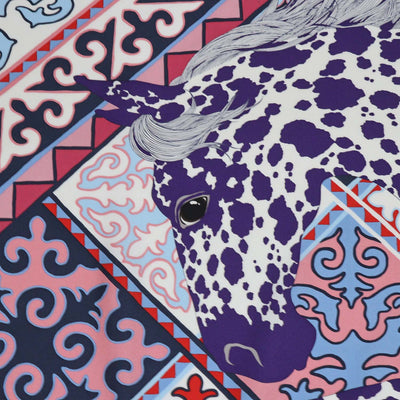 Hermes Multicolor Silk Appaloosa des Steppes Scarf 90