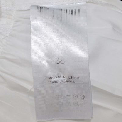 See by Chloe White Cotton Floral Embroidered Detail Poplin Midi Dress