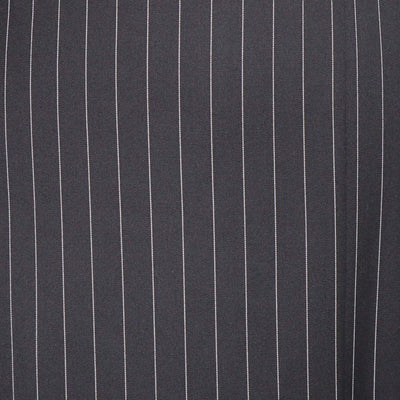 Max Mara Black/White Striped Wool Midi Skirt