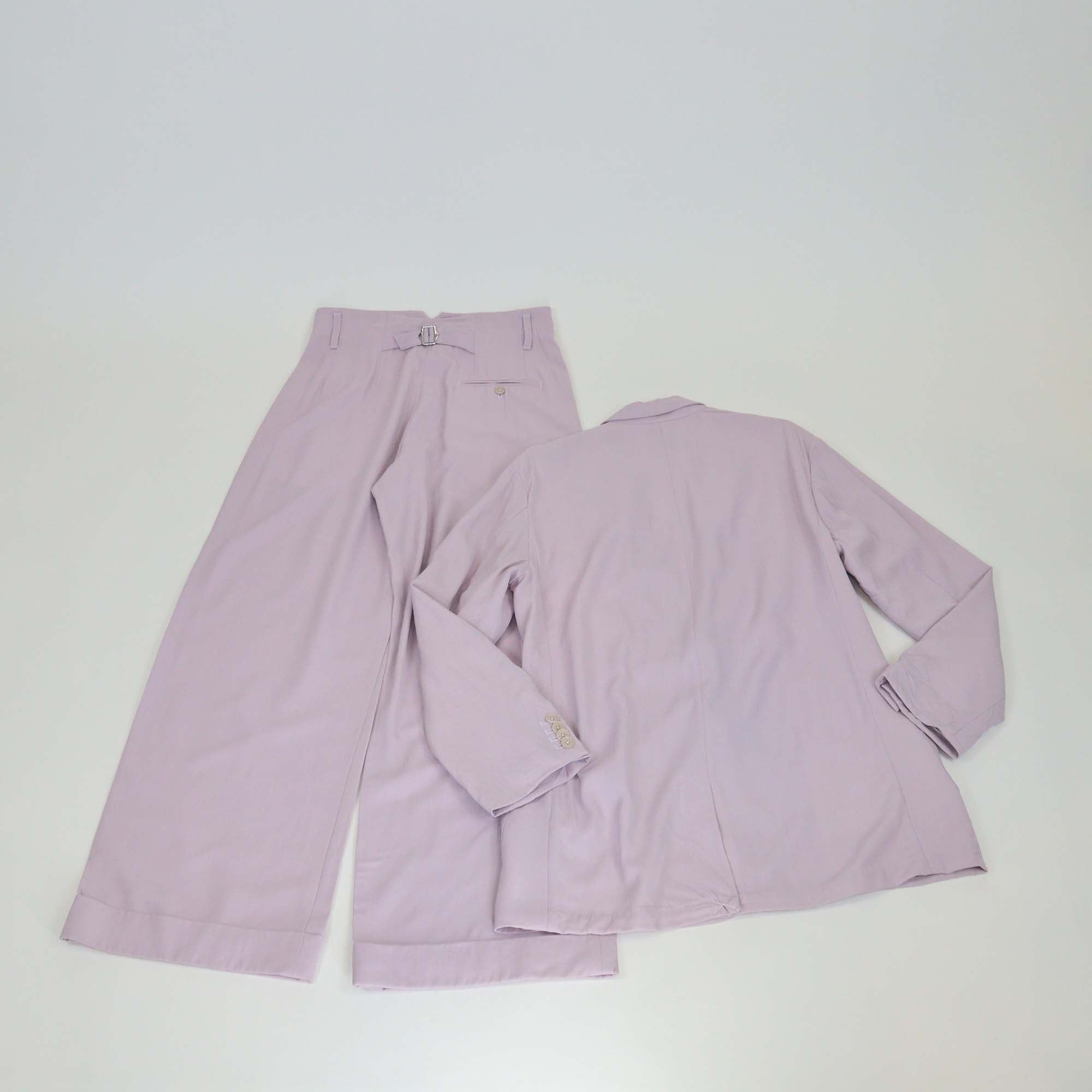 3.1 Phillip Lim Lilac Purple Blend Fabric Single Breasted Blazer & Straight Leg Pants Set