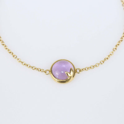 Tiffany & Co. Paloma Picasso Olive Leaf Amethyst 18k Yellow Gold Bracelet