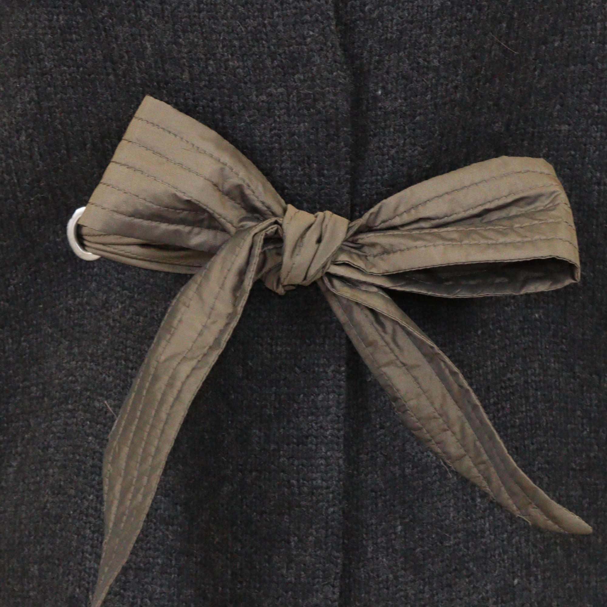 Brunello Cucinelli Dark Grey Cashmere w/ Detachable Fox Collar Belted Coat