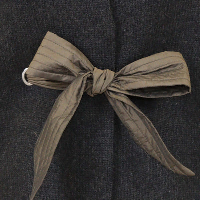 Brunello Cucinelli Dark Grey Cashmere w/ Detachable Fox Collar Belted Coat