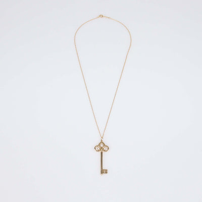 Tiffany & co. Fleur de Lis Diamond 18k Rose Gold Necklace