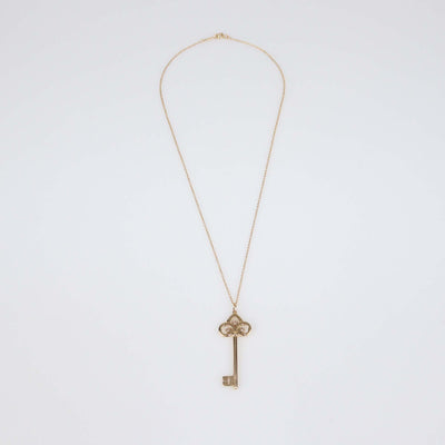 Tiffany & co. Fleur de Lis Diamond 18k Rose Gold Necklace
