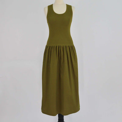 Proenza Schouler Green Cotton Maila Poplin Midi Dress
