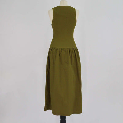 Proenza Schouler Green Cotton Maila Poplin Midi Dress