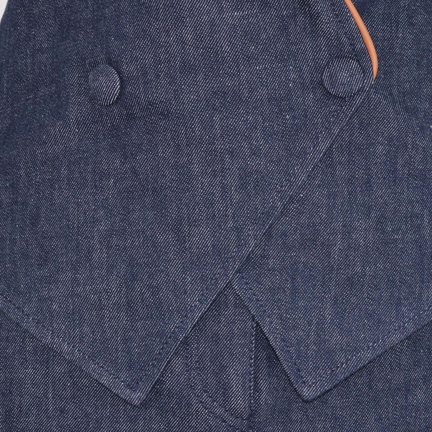 Giorgio Armani Dark Blue Denim Vest & Long Skirt Set