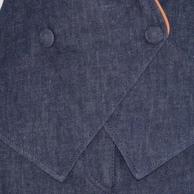 Giorgio Armani Dark Blue Denim Vest & Long Skirt Set