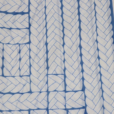 Hermes Bicolore Bleu Cotton Tresses H Print Sarong