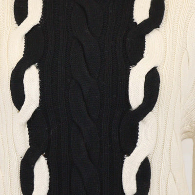 Christian Dior Wool Cashmere Blend Rope Cable Knit Sweater