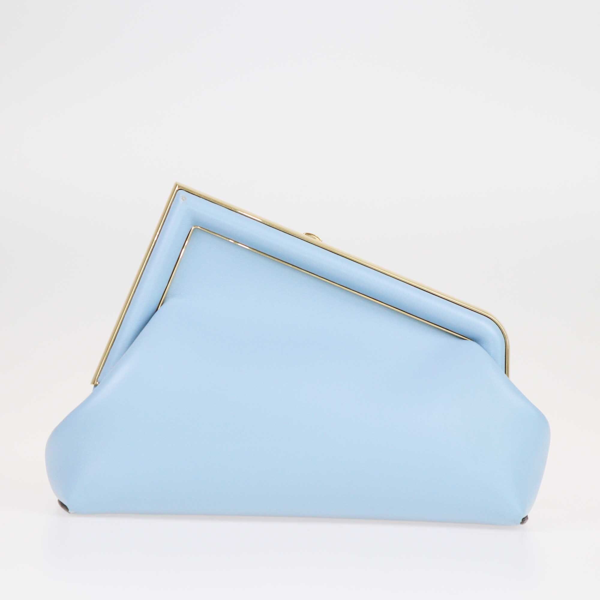 Fendi Blue First Clutch Crossbody Bag Bags Fendi 