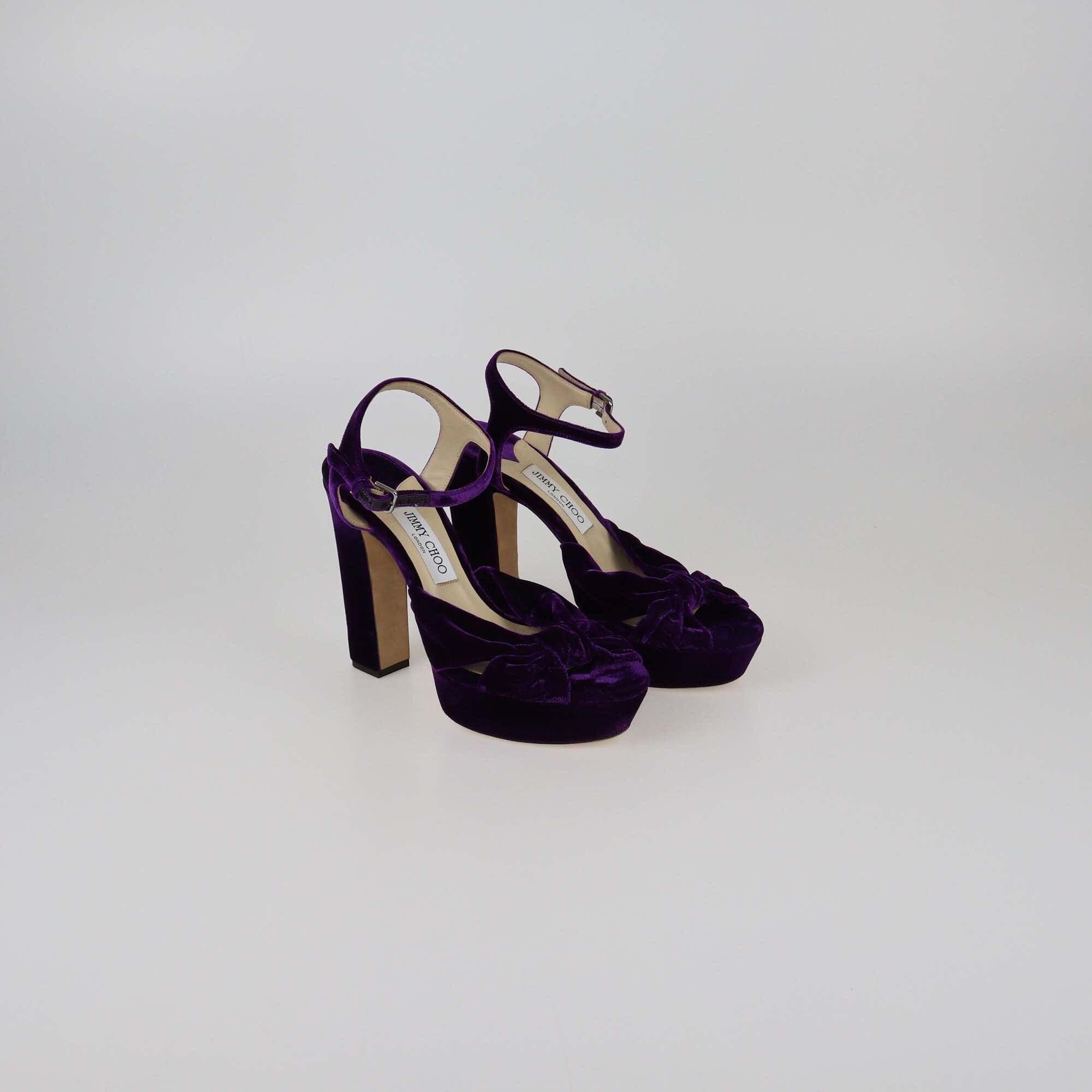Jimmy Choo Purple Heloise 120 Platform Sandals Womens Jimmy Choo 
