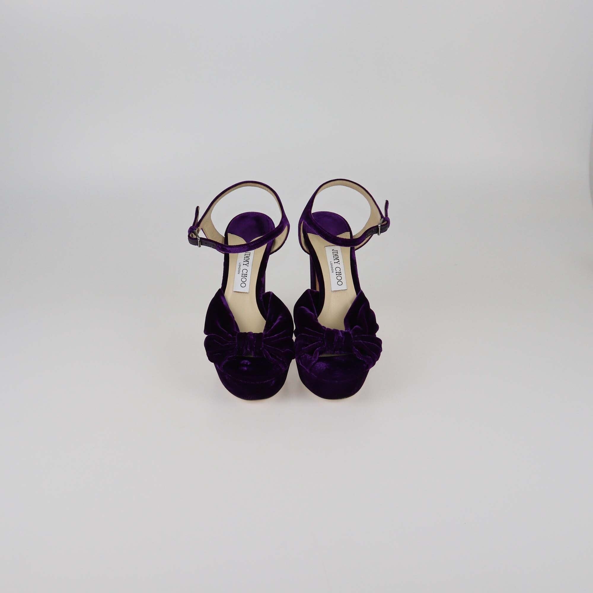 Jimmy Choo Purple Heloise 120 Platform Sandals Womens Jimmy Choo 